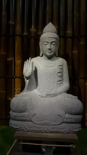 Product image of the product “Sitting Buddha with floral pattern, ca. 100 cm H ”