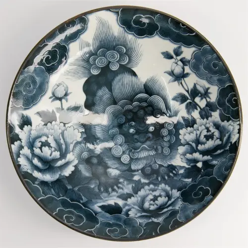 Artikelbild des Artikels “Japonism Lion Menbachi Bowl 25.2x7.7cm 1600ml Black YW- “