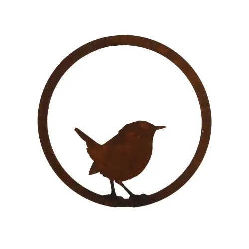 Artikelbild des Artikels “Vogel im Ring, Zaunkönig, zum Hängen, Edelrost “