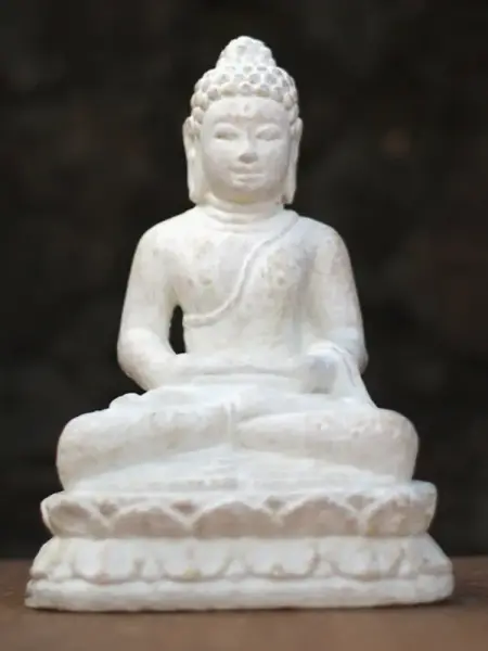 Product image 1 of the product “Sitting Buddha, 30 cm high, white - Inside ”