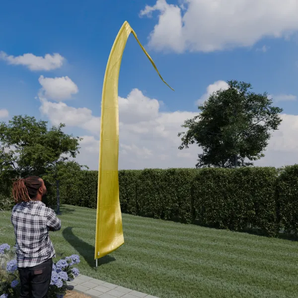 Original Balifahne, gelb, Auswahl: 6 Meter Variante