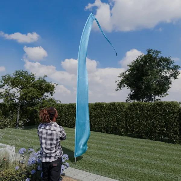 Original Balifahne, aquamarine. Die Fahne ist in 3, 4, 5 und 6 Meter erhältlich. Auswahl: 6 Meter Variante