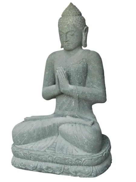 Buddha-Figur, sitzend, indisch, 120 cm 