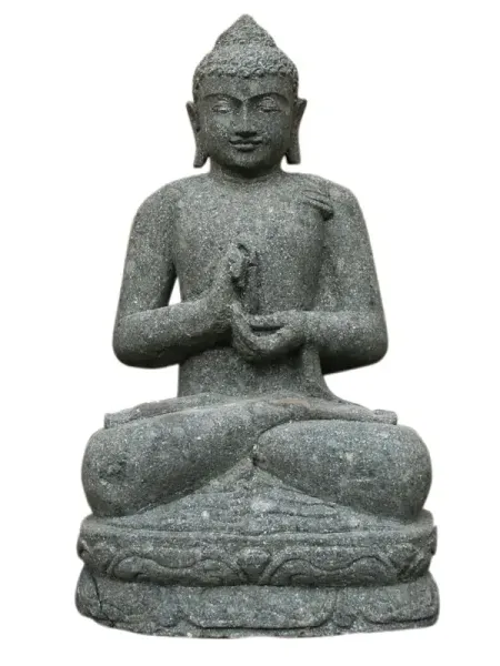 Buddha-Figur, sitzend, indisch, 75 cm 