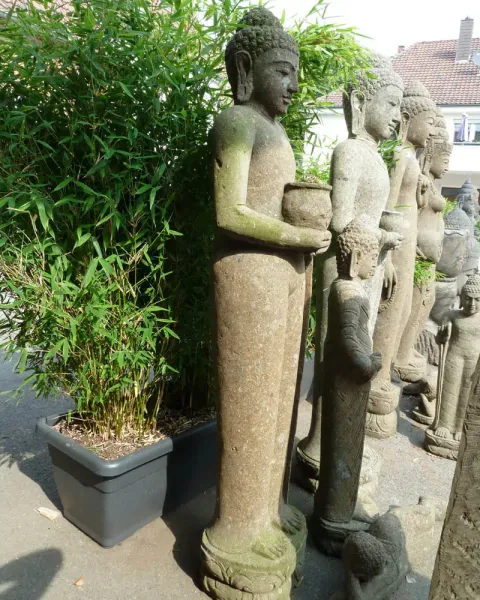 Buddha-Figur, stehend, indisch, 120 cm 