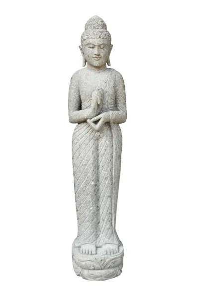 Buddha-Figur, stehend, indisch, 175 cm 
