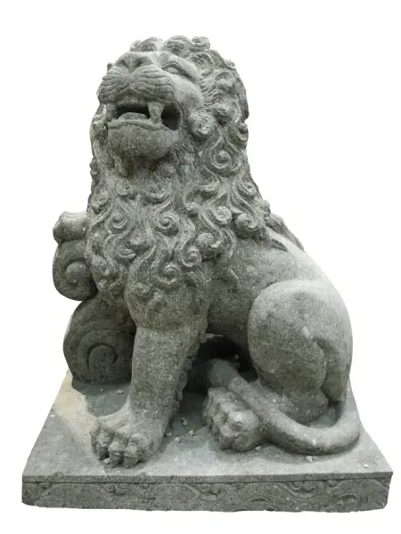 Artikelbild 1 des Artikels “Klass. Löwe, sitzend auf Sockel mit Ornament, rechts, 75 cm “