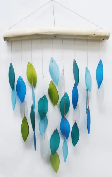 Glas-Windspiel „Wasserfall“, 29 cm 