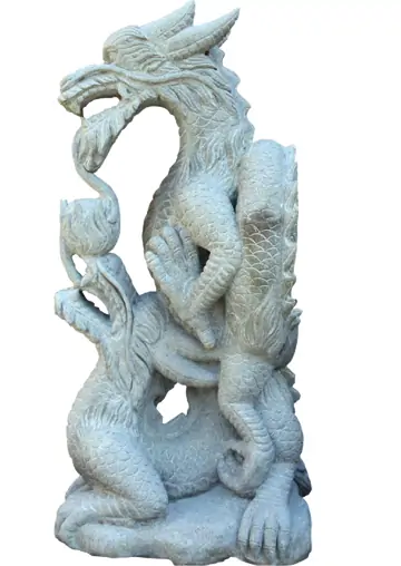 Product image 1 of the product “Two standing imperial dragons with ball, 130 cm H ”