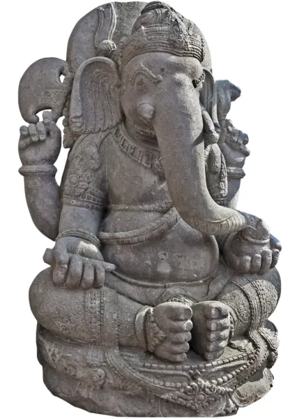 Artikelbild 1 des Artikels “Sitzender Ganesha, 115 cm, Flussstein “