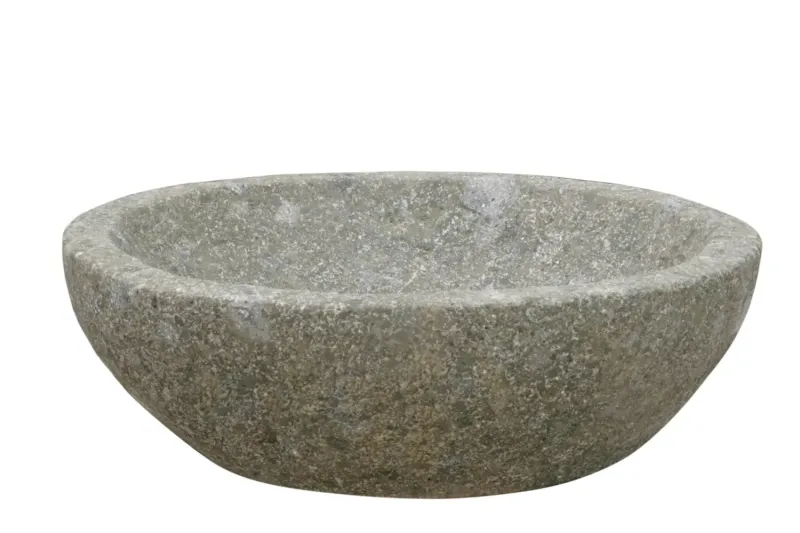 Steinschale, glatte Oberfläche, 22 cm Ø 