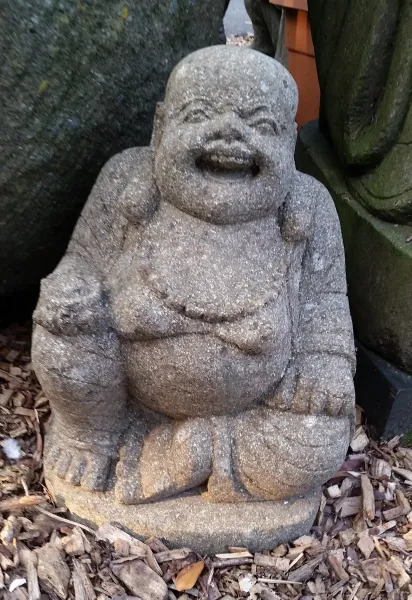 Lachende, chinesische Buddha-Figur, 40 cm 