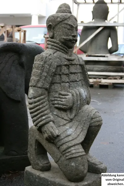 Kneeling Chinese warrior, 100 cm H 