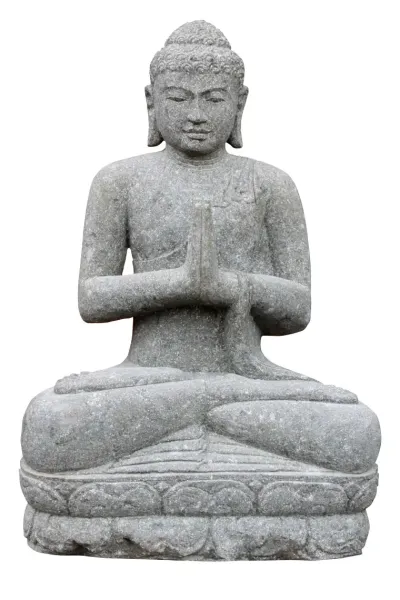 Buddha-Figur, sitzend, indisch, 100 cm 
