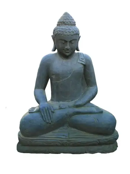 Artikelbild 1 des Artikels “Buddha-Figur, sitzend, 100 cm hoch, Antikfinish “