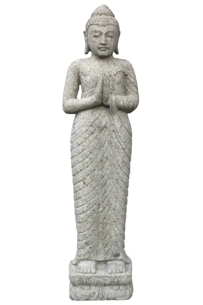 Buddha-Figur, stehend, indisch, 120 cm 