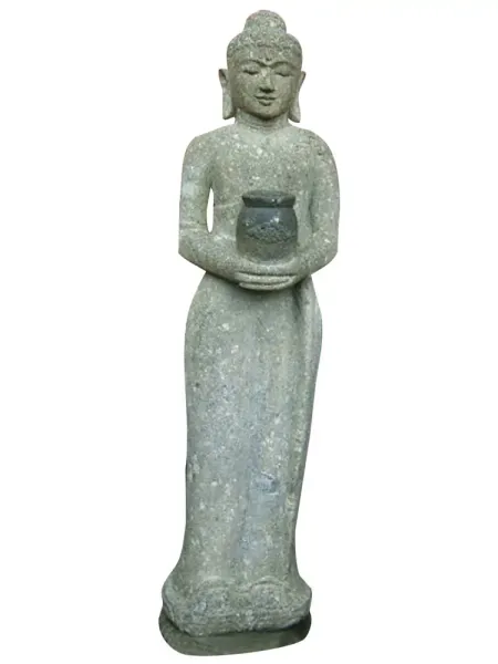 Stehender Buddha, 150cm hoch, naturgrün 