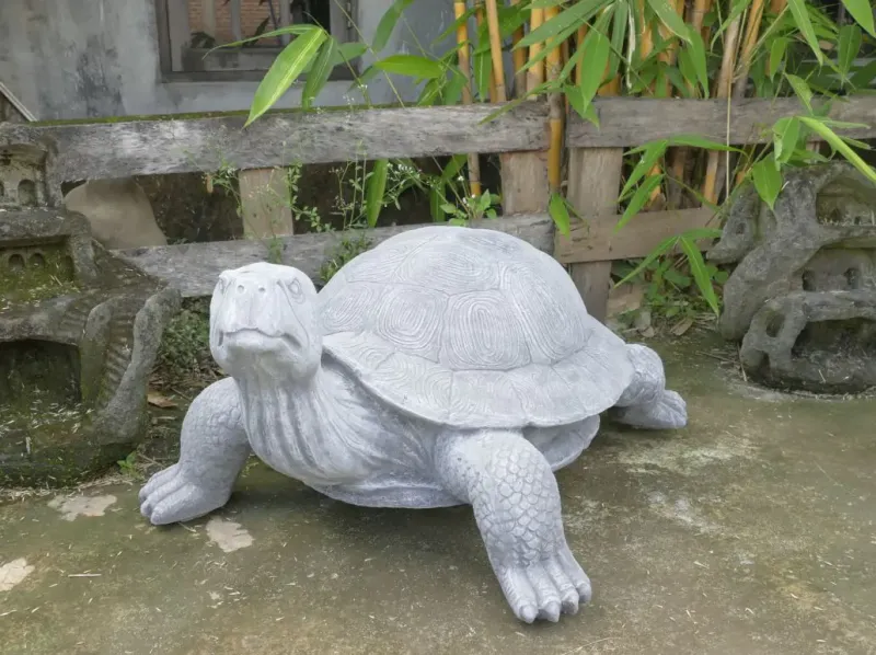 Große Schildkröte, 85 cm Länge | Steinguss 