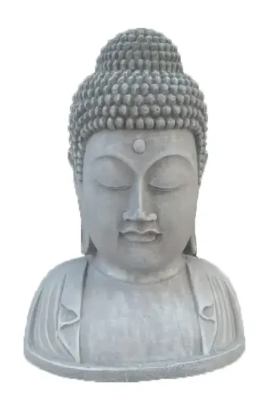 Arjun - Plaque Buddha Head, 21.5cm Height | cast stone 