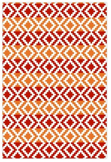 Outdoor rug, FH-56 Red/Orange Multi (120 cm x 180 cm) 