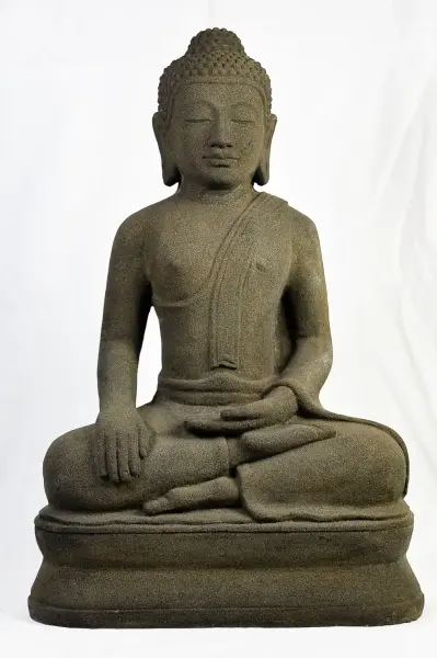 Artikelbild 1 des Artikels “Buddha-Figur, sitzend, 50 cm, oliv “