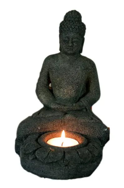 Product image 1 of the product “Sitting Buddha with tea light, 18 cm H, black ”