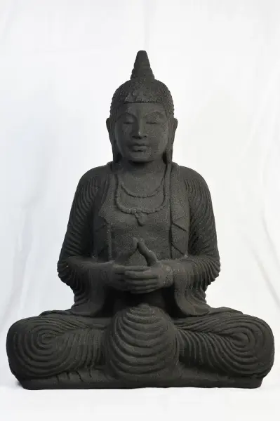 Artikelbild 1 des Artikels “Buddha-Figur, sitzend, thailändisch, 50 cm, schwarz “
