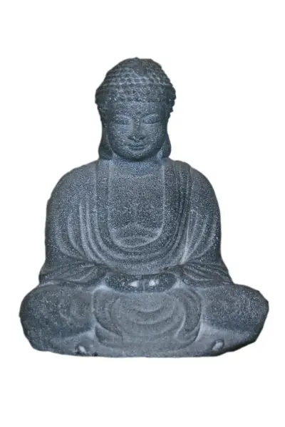 Product image 1 of the product “Seated Buddha, Japanese, 15 cm H, grey ”