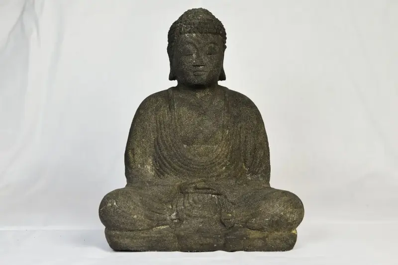 Artikelbild 1 des Artikels “Buddha-Figur, sitzend, japanisch, 21 cm, oliv “
