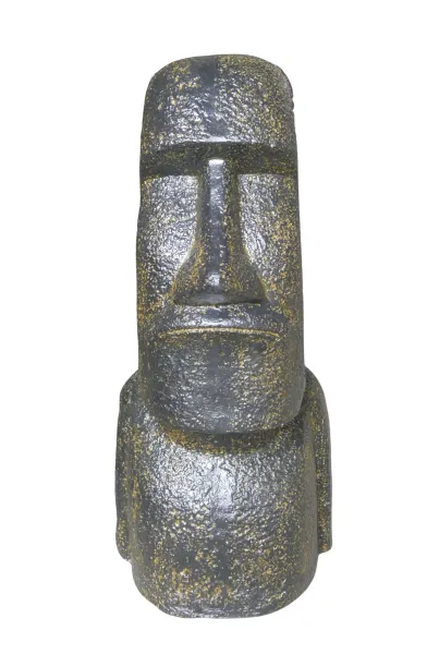 Moai-Kopfskulptur, 82 cm hoch | GRC (Fasersteinguss), Kupferfinish 