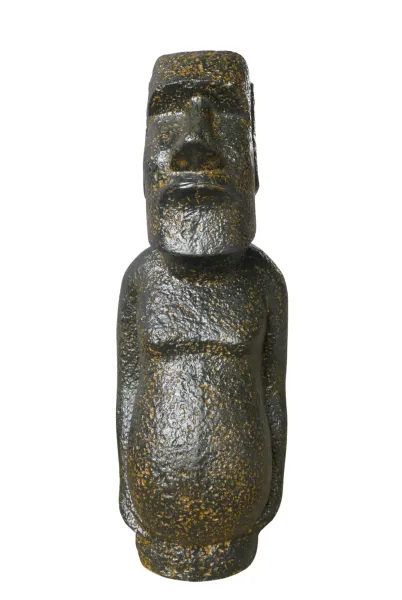 Moai-Ganzkörperfigur, 81 cm hoch | GRC (Fasersteinguss), Kupferfinish 
