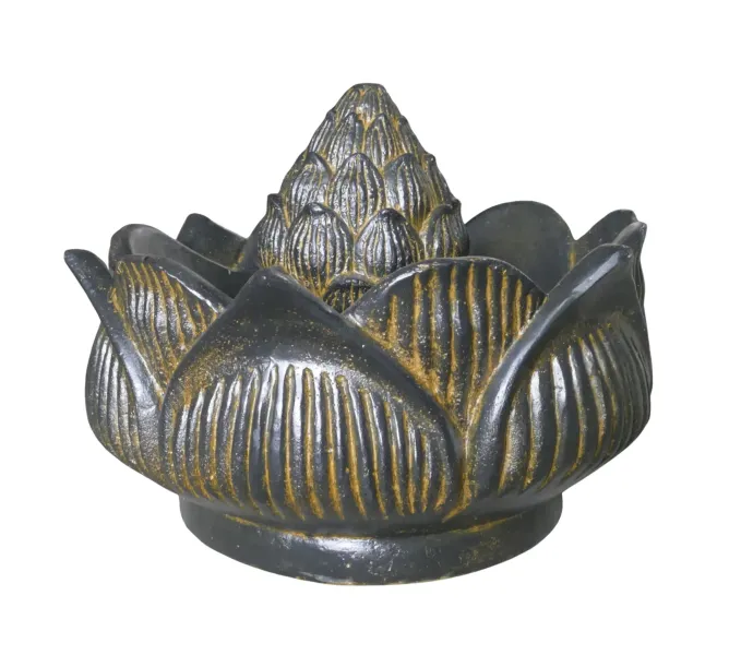 Wasserspiel Lotus, 60 cm Ø | GRC (Fasersteinguss), Kupferfinish 