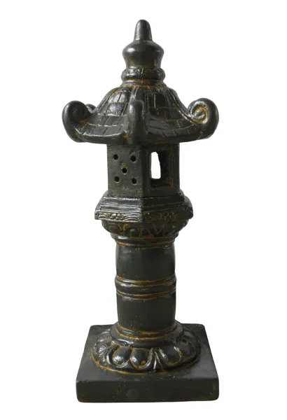 Lampe, 40 cm Ø und 80 cm Höhe | GRC (Fasersteinguss), Kupferfinish 
