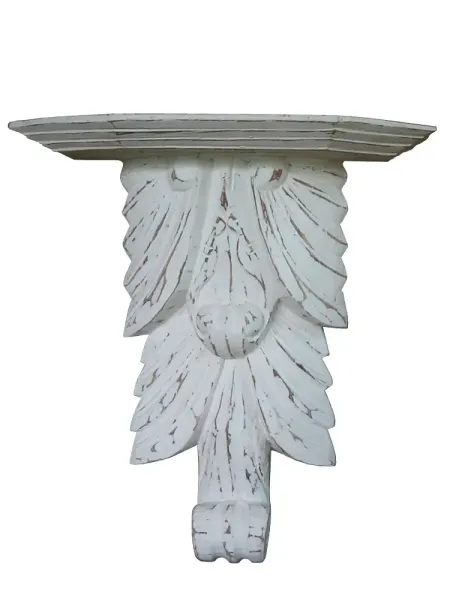 Konsole – verziertes Regal aus Holz, Albasiaholz, 35 cm 