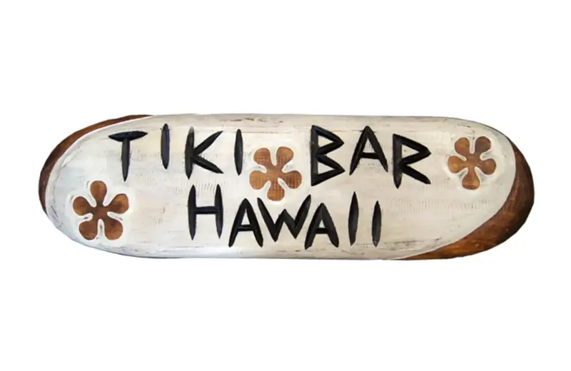 Artikelbild 1 des Artikels “Handbemaltes Schild „Tiki Bar Hawaii“, 60 x 40 cm “