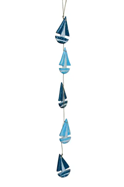 Artikelbild 1 des Artikels “Deko-Hänger Segelboote, 5er-Set, blau-hellblau “
