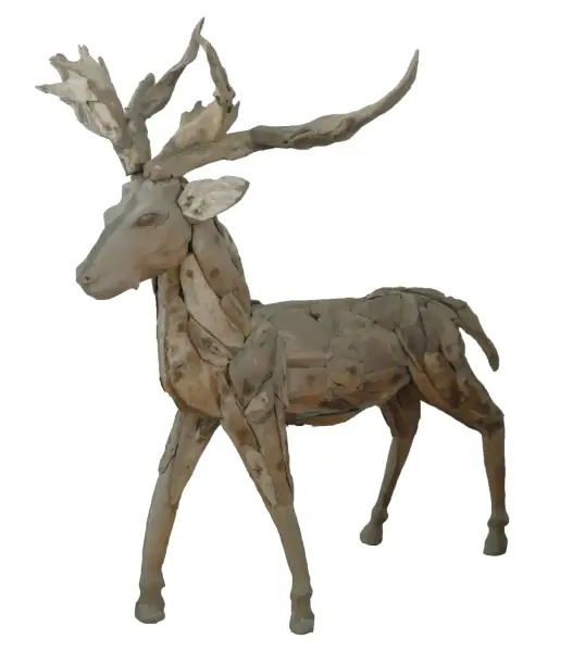 Artikelbild 1 des Artikels “Stehender Hirsch, die Hörner können abgenommen werden. Ca. 120cm Länge und 140cm Höhe. “