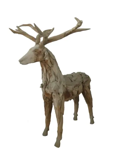 Artikelbild 1 des Artikels “Stehender Hirsch, die Hörner können abgenommen werden. Ca. 120cm Länge und 140cm Höhe . “