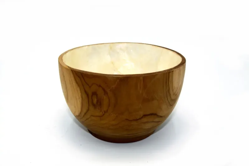 Schale aus Holz, aus Teakholz, 13 cm Durchm. 