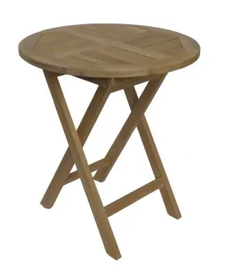 Bergen runder Teak Klapptisch Ø70 – ideal für kleine Terrassen