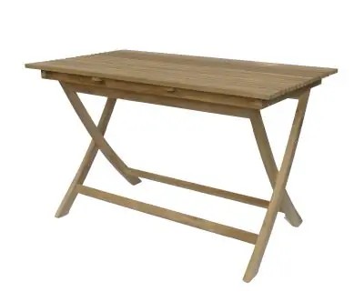 Elsinor Teak Klapptisch 120×70 – großer Gartentisch klappbar