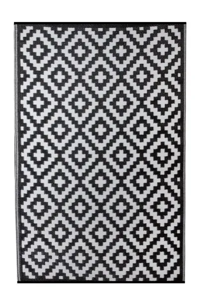 Outdoor-Teppich, FH-05 schwarz, Aztec (120 cm x 180 cm) 
