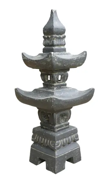 Artikelbild 1 des Artikels “Pagodenlampe 70 cm Höhe | Kunststein, handgefertigt und farbig “