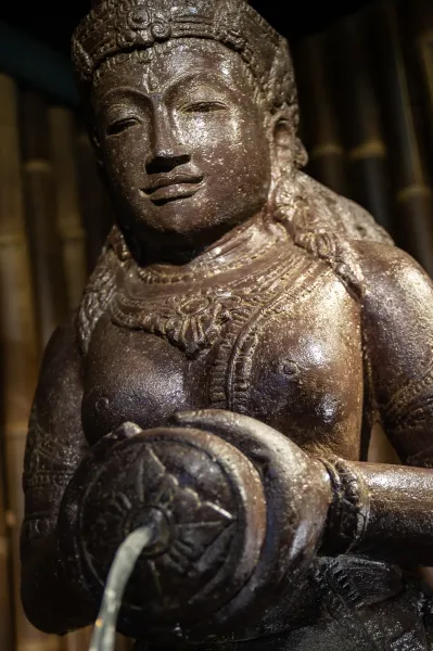 Standing Dewi Sri as a water feature, 153 cm H 