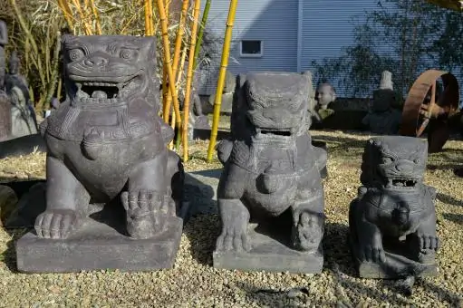 Artikelbild 1 des Artikels “Tempellöwen, 2er-Set, Steinguss “