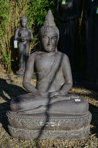 Buddha-Figur, sitzend, im Thai-Stil, 100 cm 