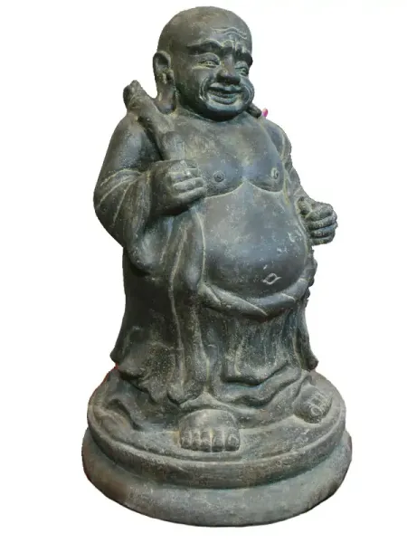 Wandermönch, Steinguss, 75 cm Höhe 