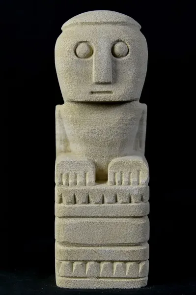 Statue, primitiv, 18 cm 