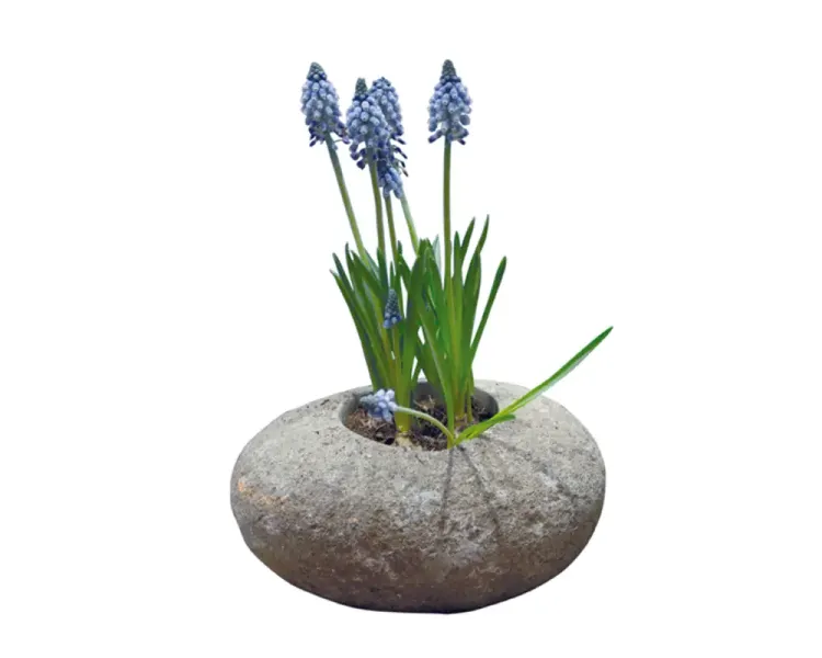 Planter, hollowed out stone, size L 