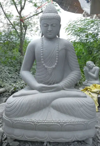 Product image 1 of the product “Seated Buddha made of Riverstone in Dhyana Position - gesture of meditation, H. 190 CM ”